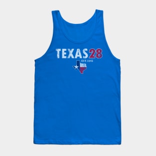 Texas 28th State 1845 Vintage Texan Tank Top